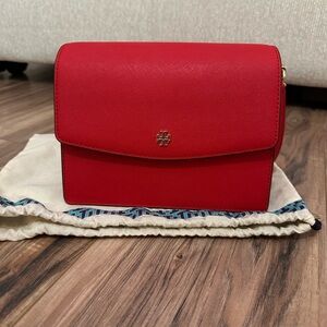 Tory Burch Red and Gold purse
